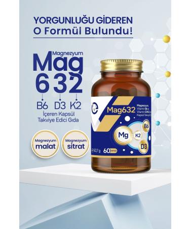 EVOPHARMA Magnesium Mag632 Vitamin B6 and Vitamin D3k2 Containing Capsule Supplementary Food - Buy Online on GoSupps.com