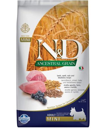 N & D Nd Ancestral Grain Lamb + Blueberry Adult Mini Adult Small Breed Dog Food 2.5 kg