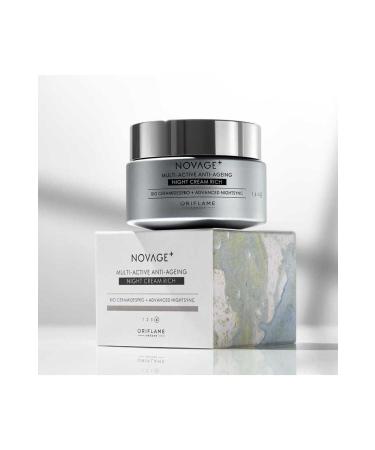 Oriflame Novage+ Multi-Active Anti-Aging Night Cream Rich Does Not Leave a Feeling of Oiliness on the Skin