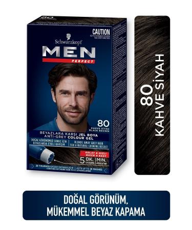 Schwarzkopf Men Perfect Instant White Cover 80 Brown Black