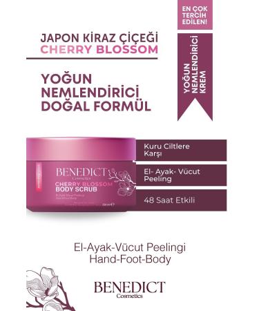 Benedict Nourishing Purifying and Moisturizing Body Scrub Japanese Cherry Blossom 250ml Japanese Cherry Blossom1