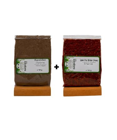 Biostore Hot Pepper Pair (Ground Black Pepper 100g Coarse Clove Chili Pepper 100g)