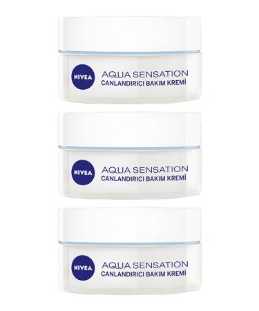 NIVEA Aqua Sensation Cucumber Extract Revitalizing Care Cream 50 Ml X 3 Pieces