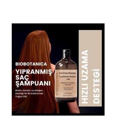 Biobotanica Anti-Damage Salt-Free Hair Shampoo - Keratin Biotin Collagen - Fast Hair Growth Support 500ml - Buy Online on GoSupps.com