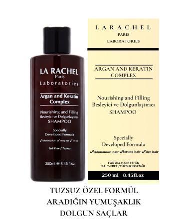La Rachel Extra Volume Effect Intensive Argan and Keratin Complex Shampoo Salt-Free Special Formula 250 ml
