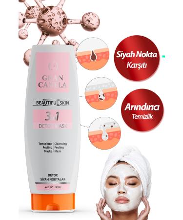 GRAN CANELA 3 IN 1 Purifying Detox and Peeling Mask Anti-Blackhead 130 ml - Buy Online on GoSupps.com