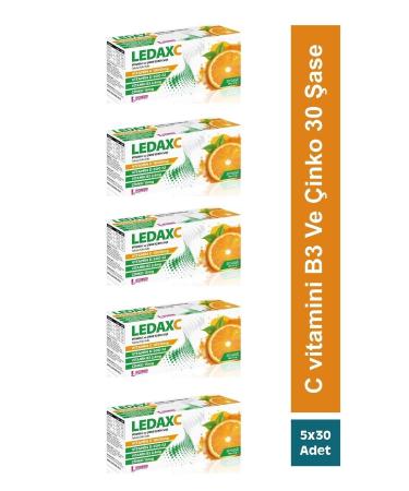 LedaPharma Ledax C Vitamin 1000 Mg 30 Sachets 5 Boxes