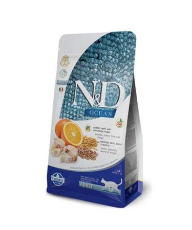N & D Nd Ocean Cereal Codfish and Orange Cat Food 5 Kg