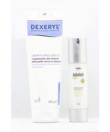 DEXERYL Emollient Cream 250g Adaleb Plus Intensive Care Cream for Hypo Allergenic Skin 50ml