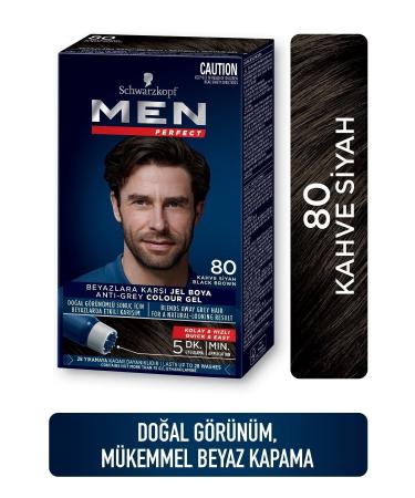 Schwarzkopf Men Perfect Anti-White Gel Hair Dye Brown Black 80 50 Ml - Buy Online on GoSupps.com