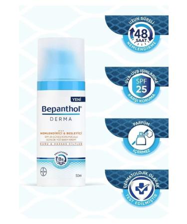 sommeow Bepanthol Derma Moisturizing & Nourishing Spf 25 Sunscreen Daily Face Care Cream 50 Ml (2028) - Buy Online on GoSupps.com