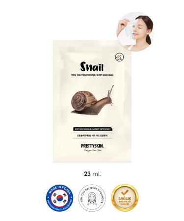 PRETTYSKIN Brightening Anti-Aging and Anti-Wrinkle Snail Face Mask