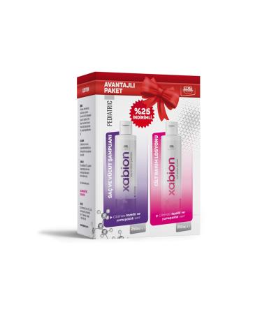 ED S PHARMA Xabion Pediatric Skin Care Lotion 250Ml + Shampoo 250 Ml Coffret Package