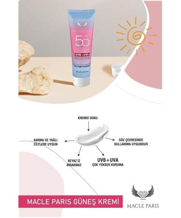 Macle Paris Sunscreen Multi-Protection High Protection 1% Hyaluronic Acid & 50 SPF Sunscreen 50 - Buy Online on GoSupps.com
