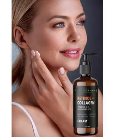 Puredermine RETINOL + COLLAGEN VITAMIN A C E & Hyaluronic Acid Cream & Large Size