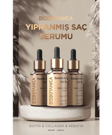 Biobotanica Damaged Hair Serum Biotin Collagen Keratin Intensive Care Fast Hair Growth Special Formula - Buy Online on GoSupps.com