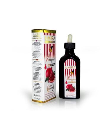 ilmira Pomegranate Oil Hair Face Body 100 ml - Hair Face and Body Oil | Pomegranate Oil Hair Face Body