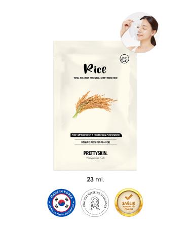 PRETTYSKIN Moisturizing Brightening and Tone-Equalizing Face Mask with Rice Extract