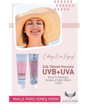 Macle Paris Sunscreen Multi-Protection High Protection 1% Hyaluronic Acid & 50 SPF Sunscreen 50 - Buy Online on GoSupps.com