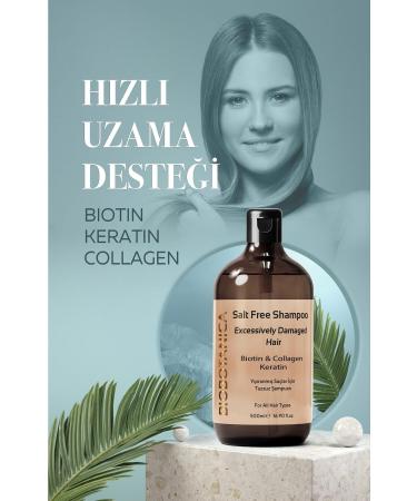 Biobotanica Anti-Damage Salt-Free Hair Shampoo - Keratin Biotin Collagen - Fast Hair Growth Support 500ml - Buy Online on GoSupps.com