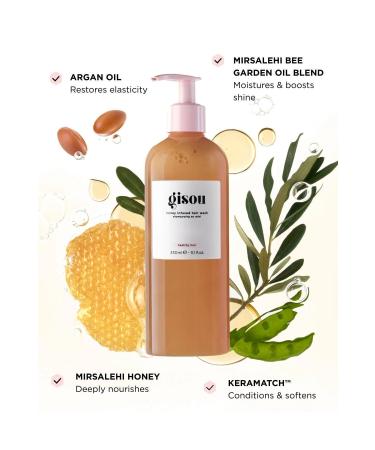 gisou Honey Infused Hair Wash-Argan Oil and Honey Intense Moisturizing Shine Shampoo 330ML - Buy Online on GoSupps.com