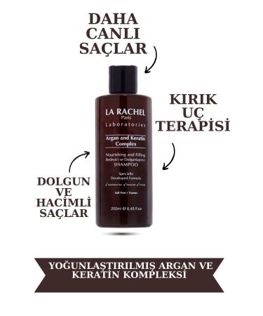 La Rachel Extra Volume Effect Intensive Argan and Keratin Complex Shampoo Salt-Free Special Formula 250 ml - Buy Online on GoSupps.com