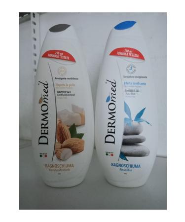 Dermomed Shower Gel 2x750 ml (ALMOND & ALMOND OIL AND BLUE OCEAN BREEZE)