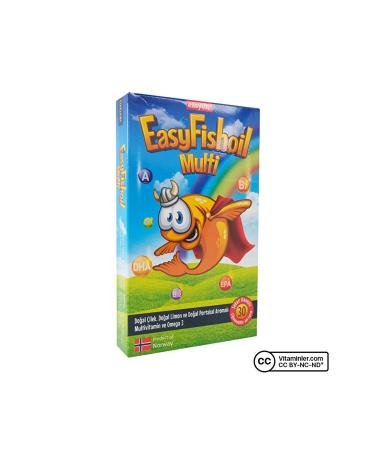 EASYVIT Easyfishoil Multi Omega 3 30 Chewable Form Mixed Fruit