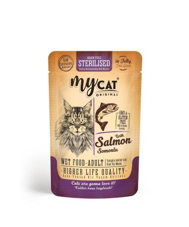 My Cat Mycat Salmon (Neutered) Sterilized Pouch 85gr 24pcs