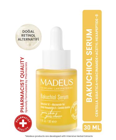 Madeus Skincare Laboratories Natural Retinol Alternative Anti-Aging Skin Care Serum with 1% Pure Bakuchiol 30 ML