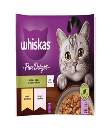 Whiskas Salmon and Chicken Casserole Meat Varieties 4X85 gr (13 Packs 52 Single Pieces)
