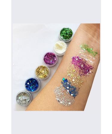 ROSEVELT Gel Form Makeup Glitter Glittery Face Makeup Gold - Buy Online on GoSupps.com