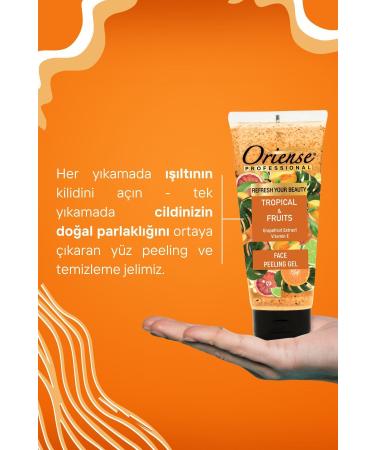 ORIENSE Tropical Fruits Facial Cleansing Peeling Gel - Contains Grapefruit and Apricot Kernel Extract - Buy Online on GoSupps.com