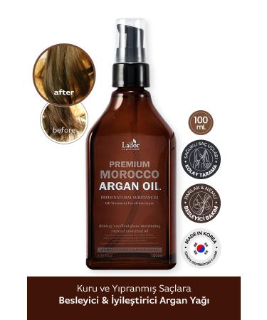 Lador Strengthening and Revitalizing Pure Argan Hair Care Oil LADOR Premium Morocco Argan Oil 100ml - Buy Online on GoSupps.com