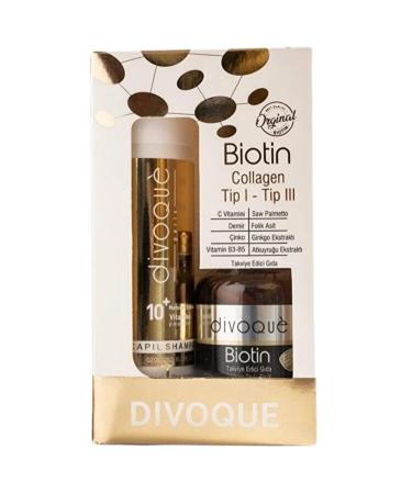 DIVOQUE Collagen Biotin 60 Tablets + Shampoo