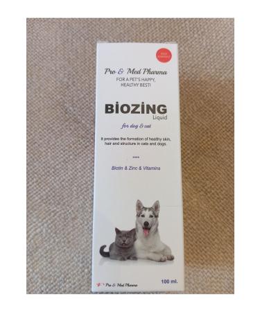 B OZ NG Biozing cat and dog hair loss prevention and vitamin support 100 ml