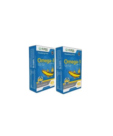 ELAS S PHARMA Fiyera Elasis Omega-3 2500 Mg 45 Softgel Fish Oil 2 Pack