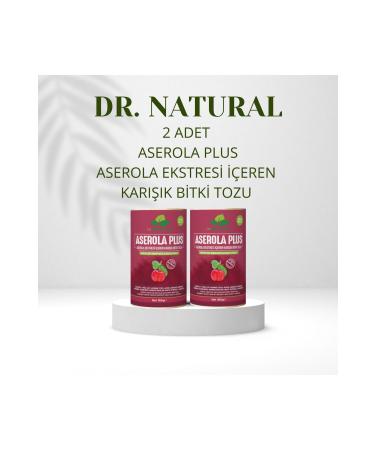DRNATURAL 2 Pieces Acerola Plus Mixed Plant Powder Containing Acerola Extract 150 Gr.
