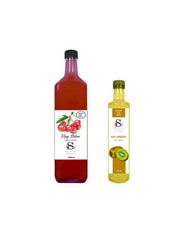 Suheylaana Natural Cherry Vinegar 1000 Ml - Natural Kiwi Vinegar 500 Ml