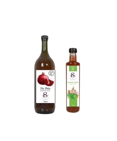 S heylaana Natural Black Grape Vinegar 1500 Ml - Natural Rosehip Vinegar 500 Ml