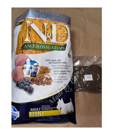 N & D Ancestral Lamb Blueberry Mini Adult Dog 1kg Vacuum Bag