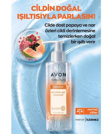 Avon True Radiance Micellar Pomegranate and Papaya Gel Cleanser 195 Ml. - Buy Online on GoSupps.com