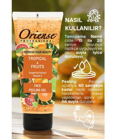 ORIENSE Tropical Fruits Facial Cleansing Peeling Gel - Contains Grapefruit and Apricot Kernel Extract - Buy Online on GoSupps.com