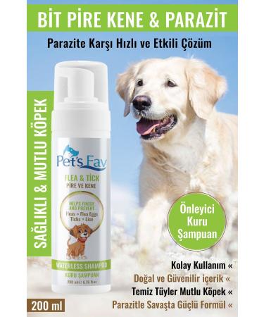 Pets Fav 2-Piece Dog Flea Tick and Parasite Preventive Dry Foam Shampoo Set - Buy Online on GoSupps.com