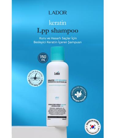 Lador Professional Care Shampoo for Dry and Damaged Hair Lpp Keratin Shampoo 150ml - Buy Online on GoSupps.com