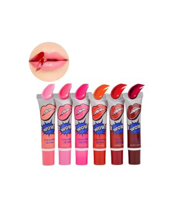 Lesvip's Waterproof long-lasting 6-piece peelable lipstick set