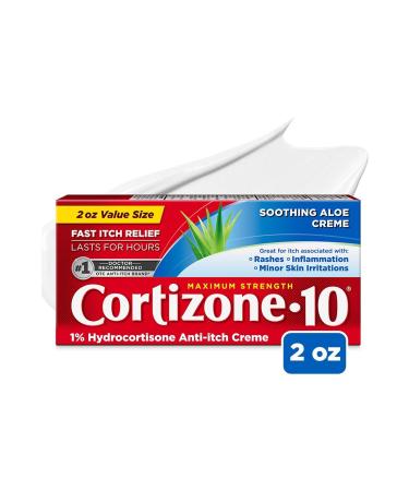 Chattem Cortizone 10 Maximum Strength Soothing Aloe Creme 56 gr