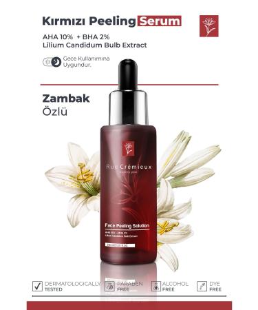 Rue Cremieux Aha & Bha Skin Tone Equalizer & Lily Red Peeling Skin Serum 30ml-aha 10% Bha 2%-tk