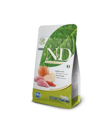 N & D Grain Free Wild Boar Meat & Apple Adult Cat Food 1.5 Kg