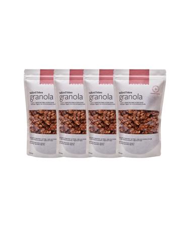 naked bites Granola Bundle - Organic Cocoa & Peanut Butter - 360 Gr X 4 Pcs